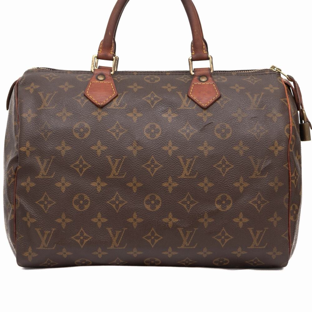 LOUIS VUITTON Vintage Brown Monogram Speedy 30 Hand Bag M41526 - Picture 3 of 16